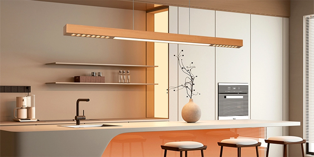 kitchen linear pendant lighting