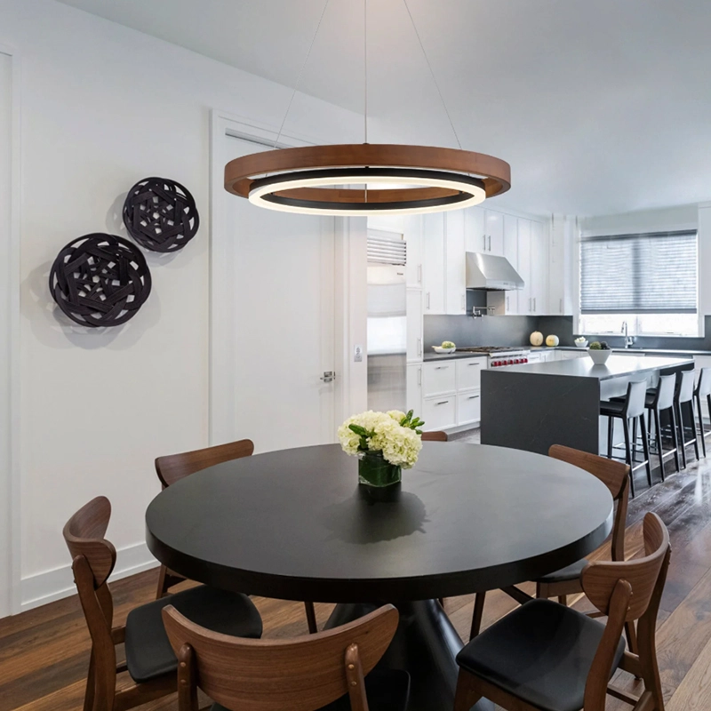 round wooden pendant lights
