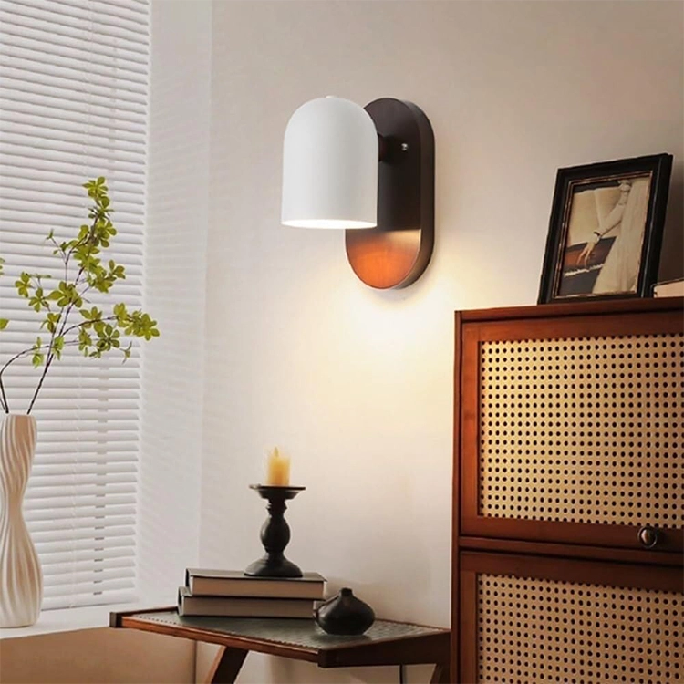 vintage wooden wall lamp