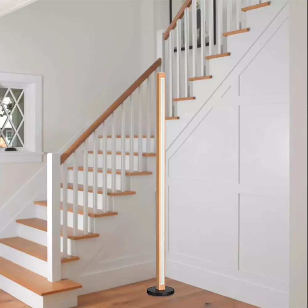 Entrance floor lamp wooden