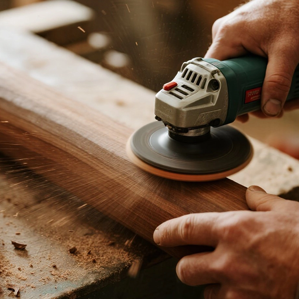 Wood lamp polishing process