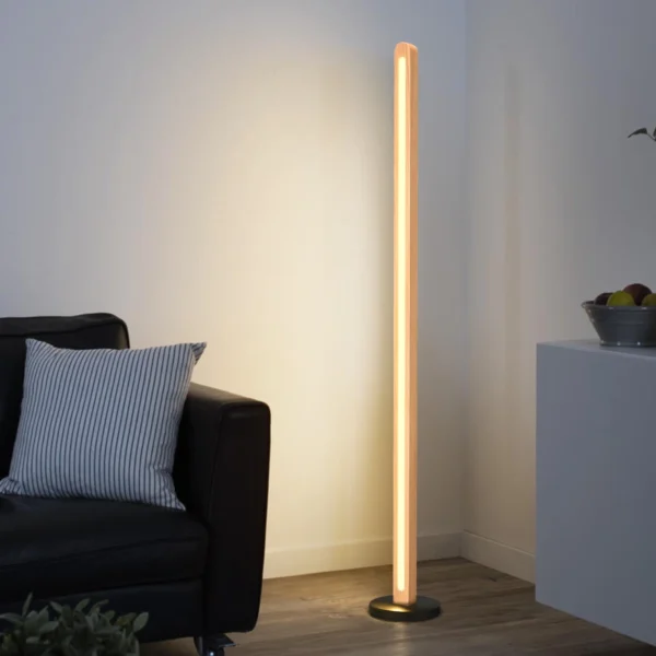 floor lamp behind corner chair