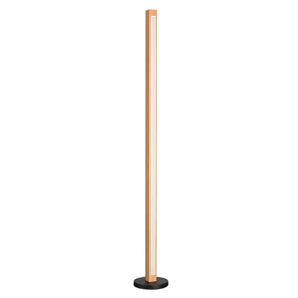 linear wood led floor lamp