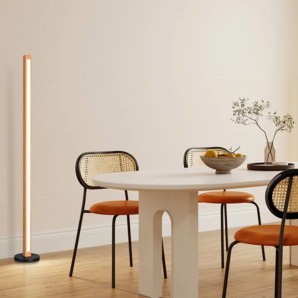 oak wood floor lamp